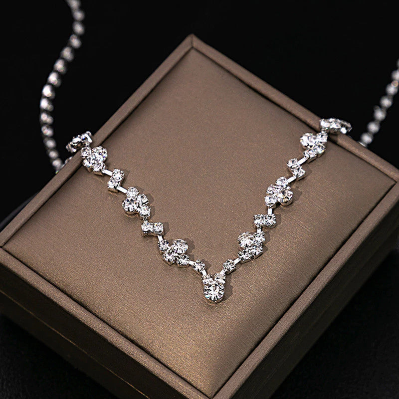 Conjunto Brilhantes 2 Em 1 - Colar E Brincos 