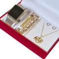 Kit Relógio Led Feminino + Pulseira Colar E Brincos