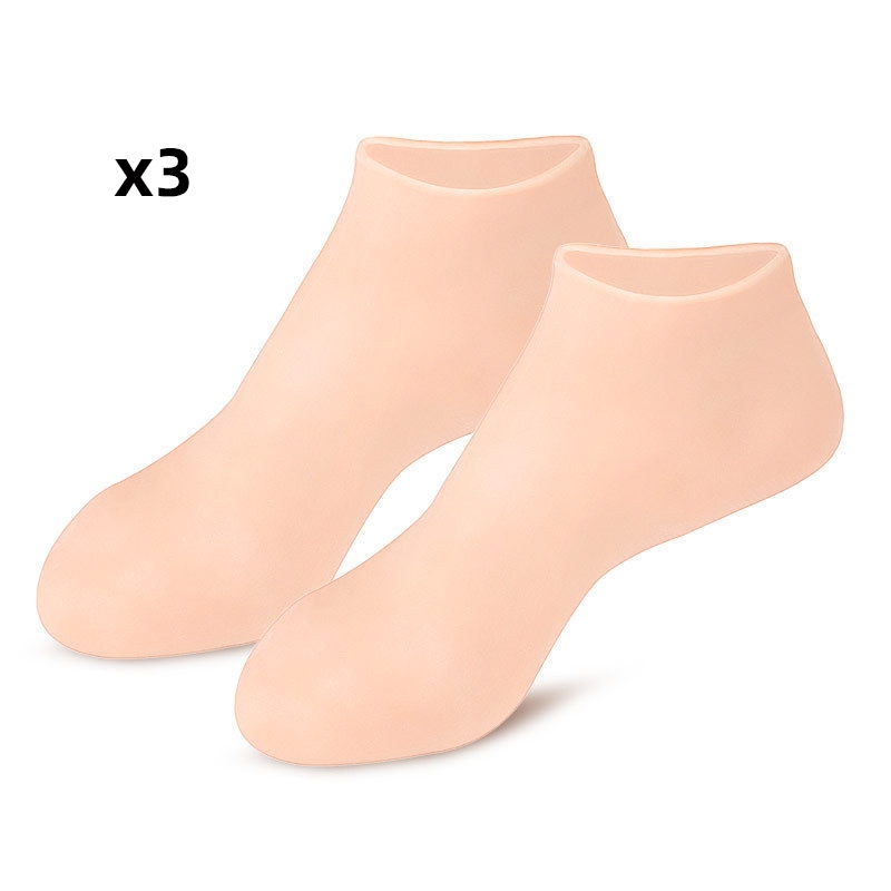 Meia Feminina SiliSocks para Hidratar os Pés e Calcanhar - Kit De Até 3 Unidades